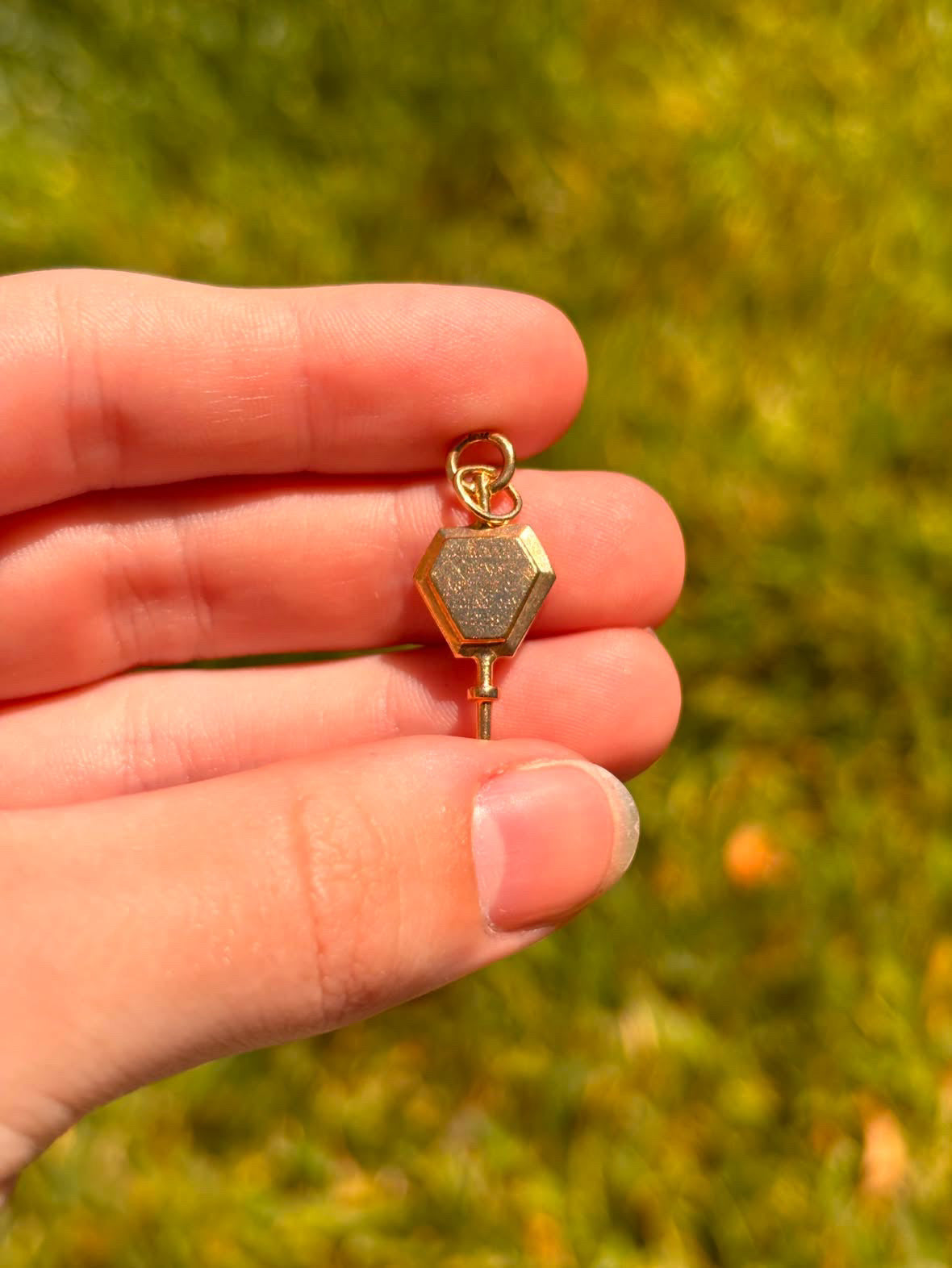 10K Gold Pi Delta Epsilon Charm