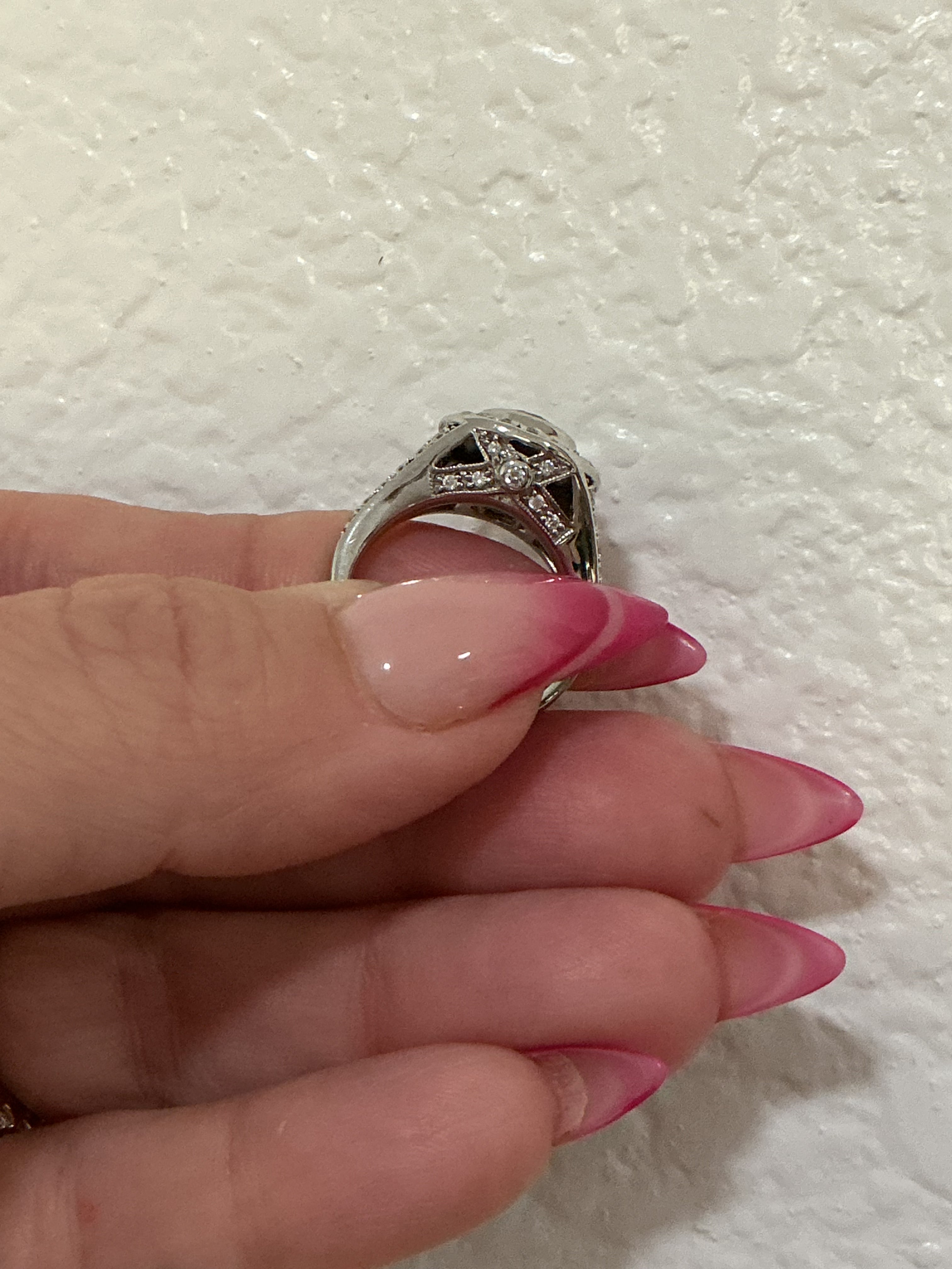Diamond White Gold Halo Ring