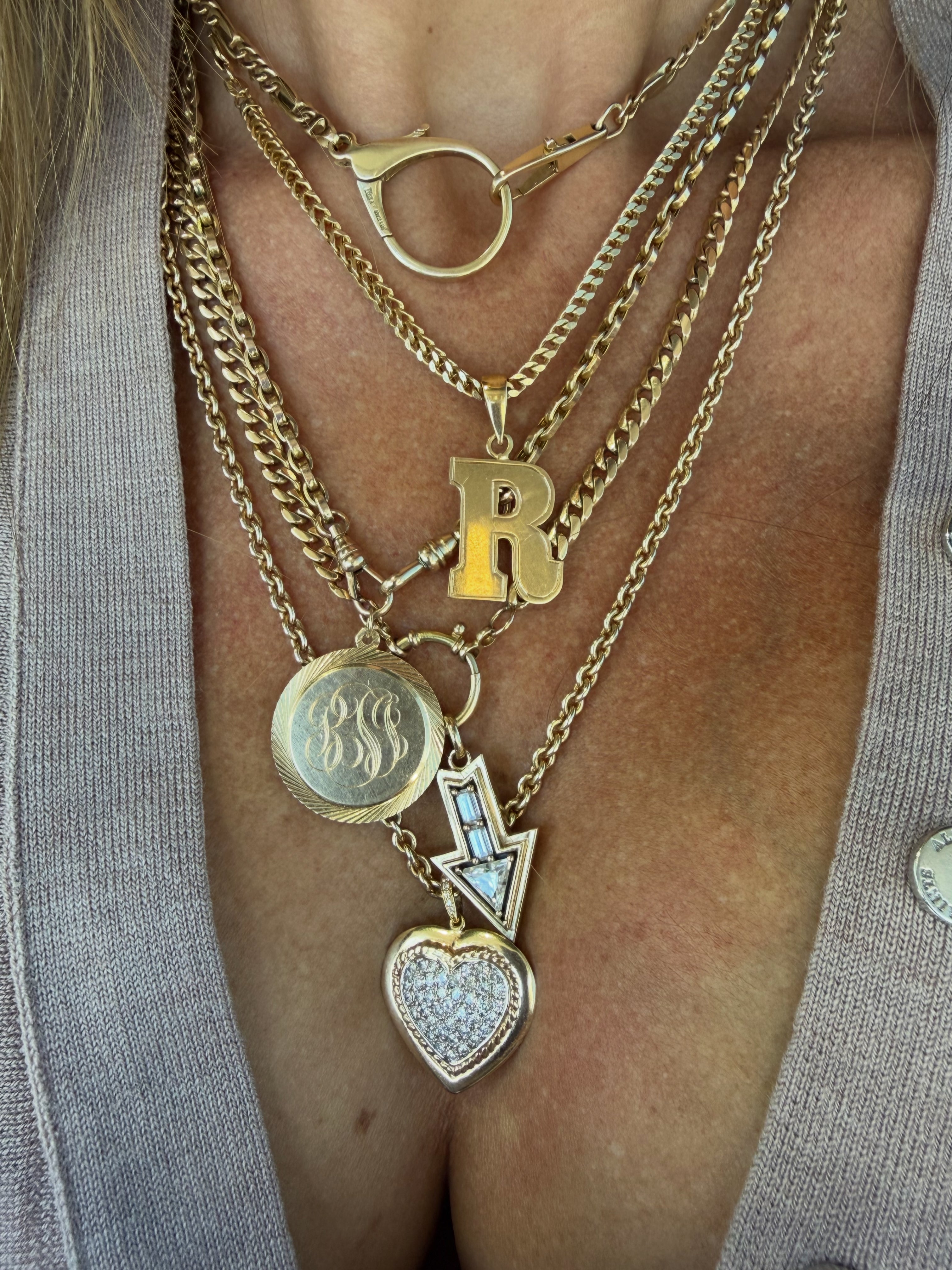 Silver and Moissanite Victorian Style Arrow