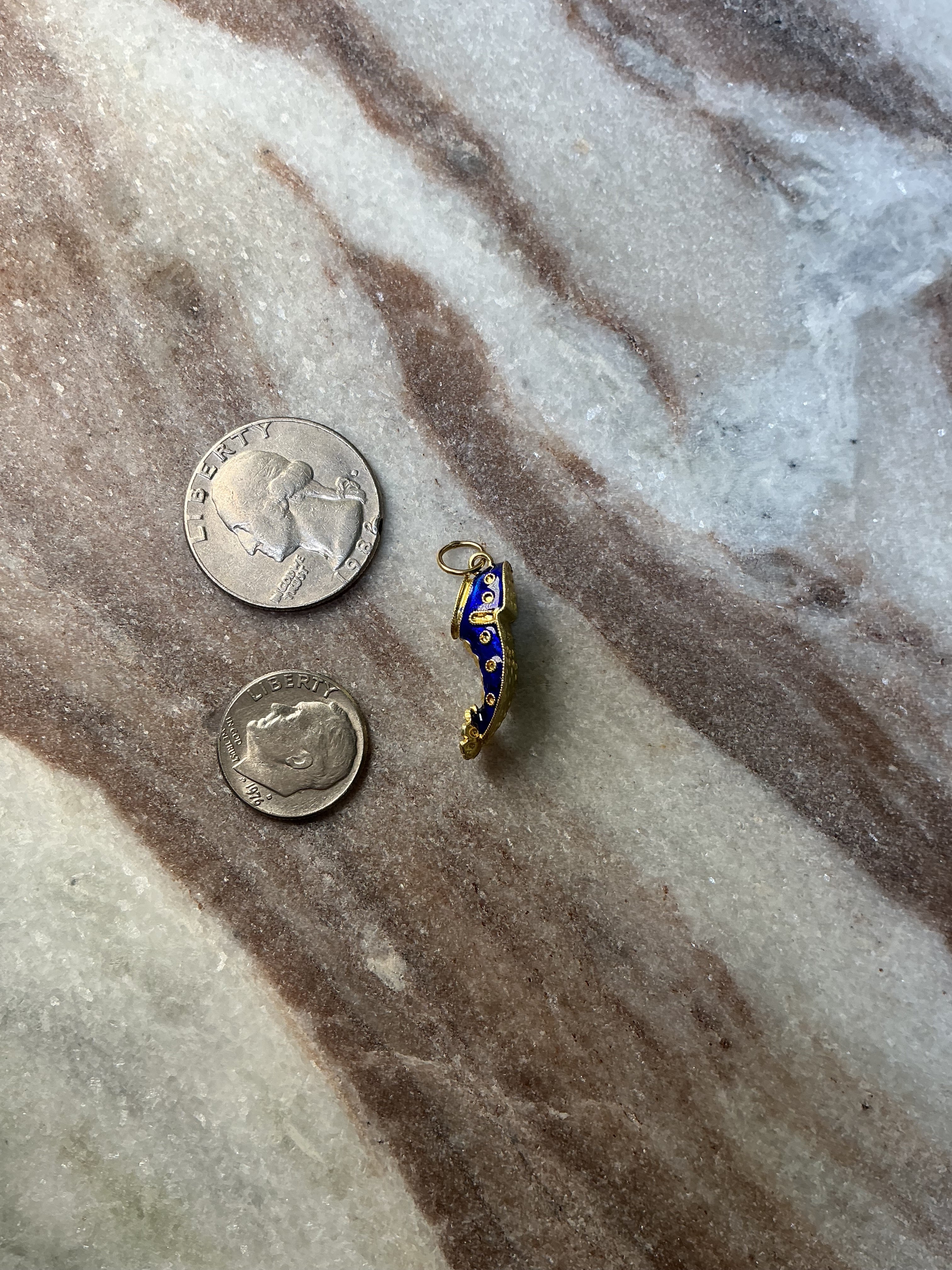 18K Gold Moroccan Slipper Charm
