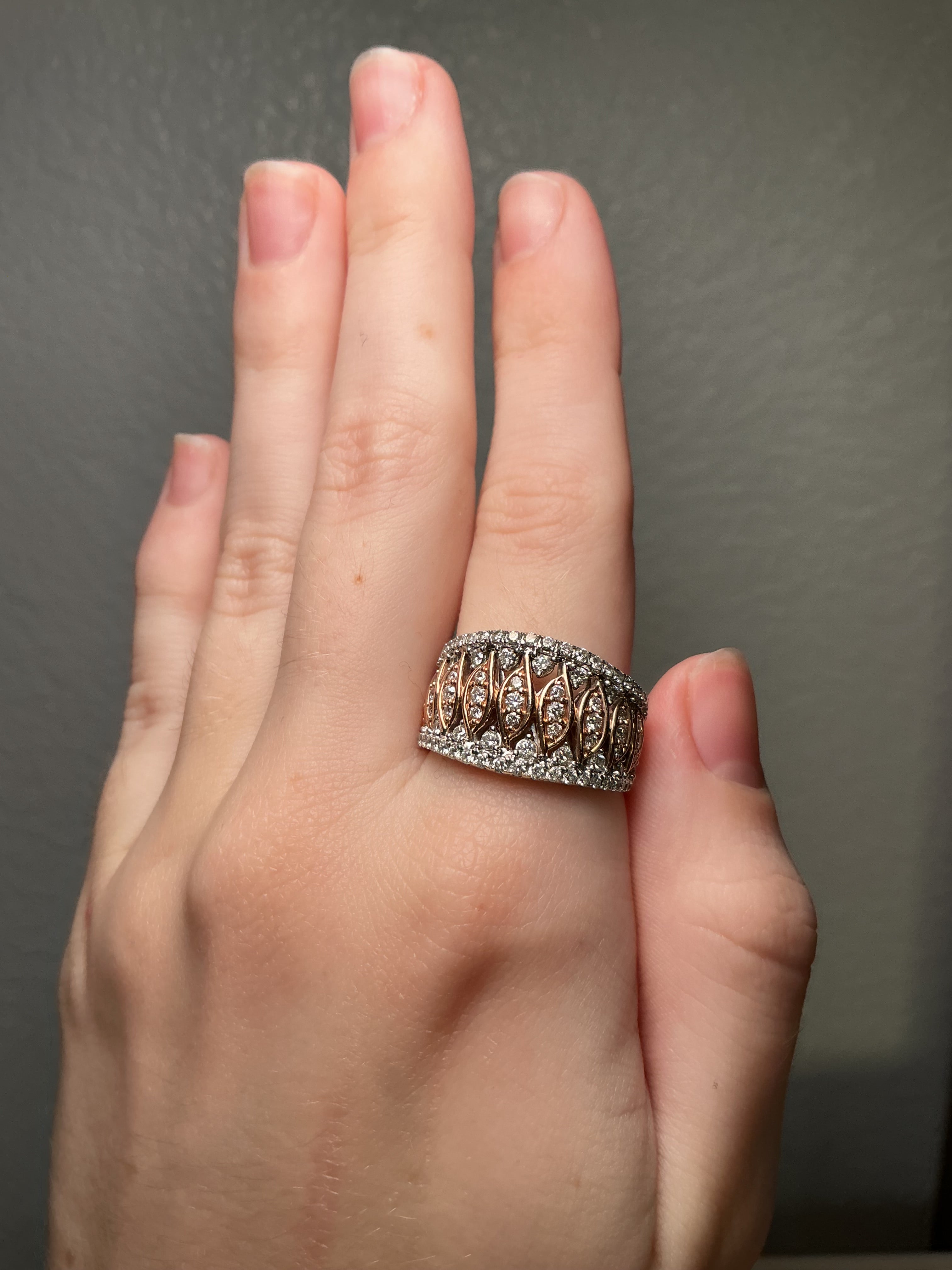 Diamond Openwork Statement Ring