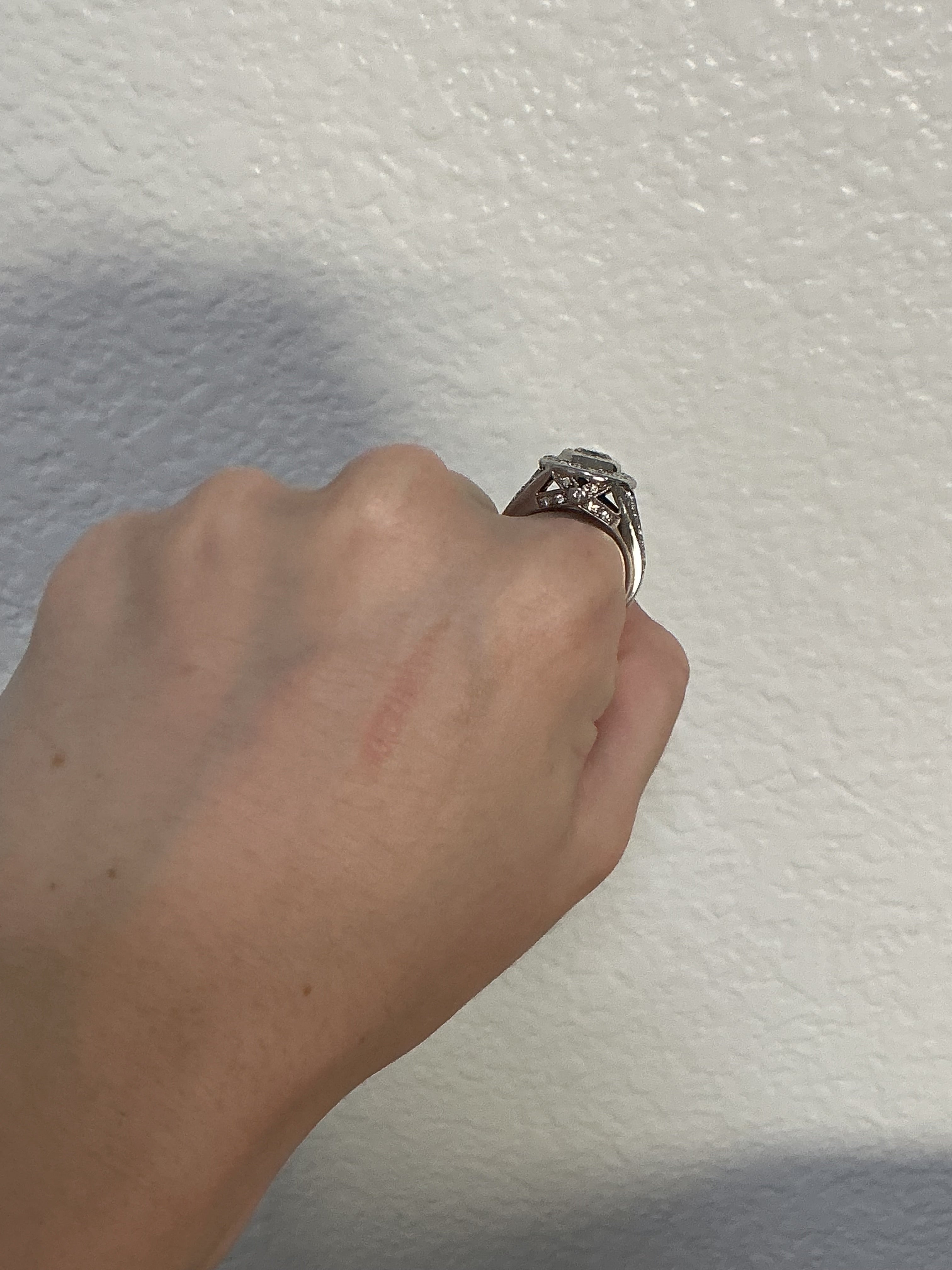 Diamond White Gold Halo Ring