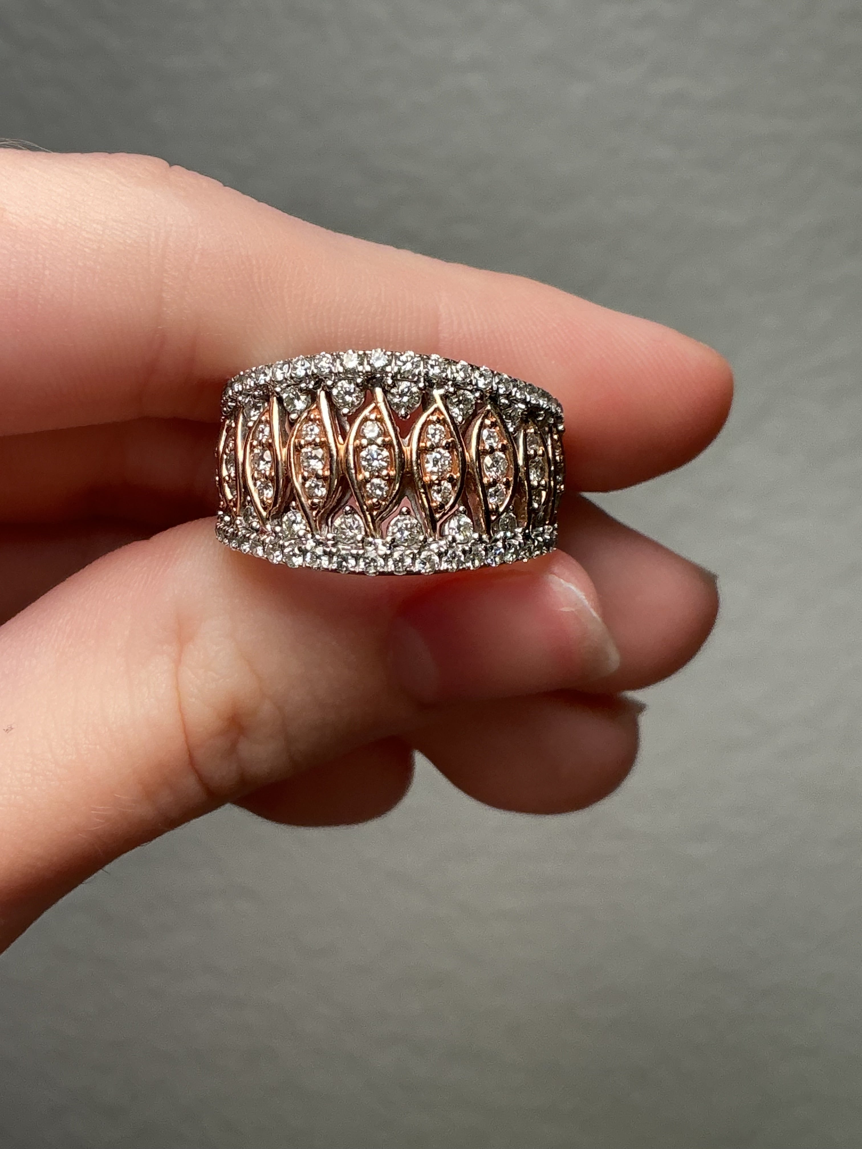 Diamond Openwork Statement Ring