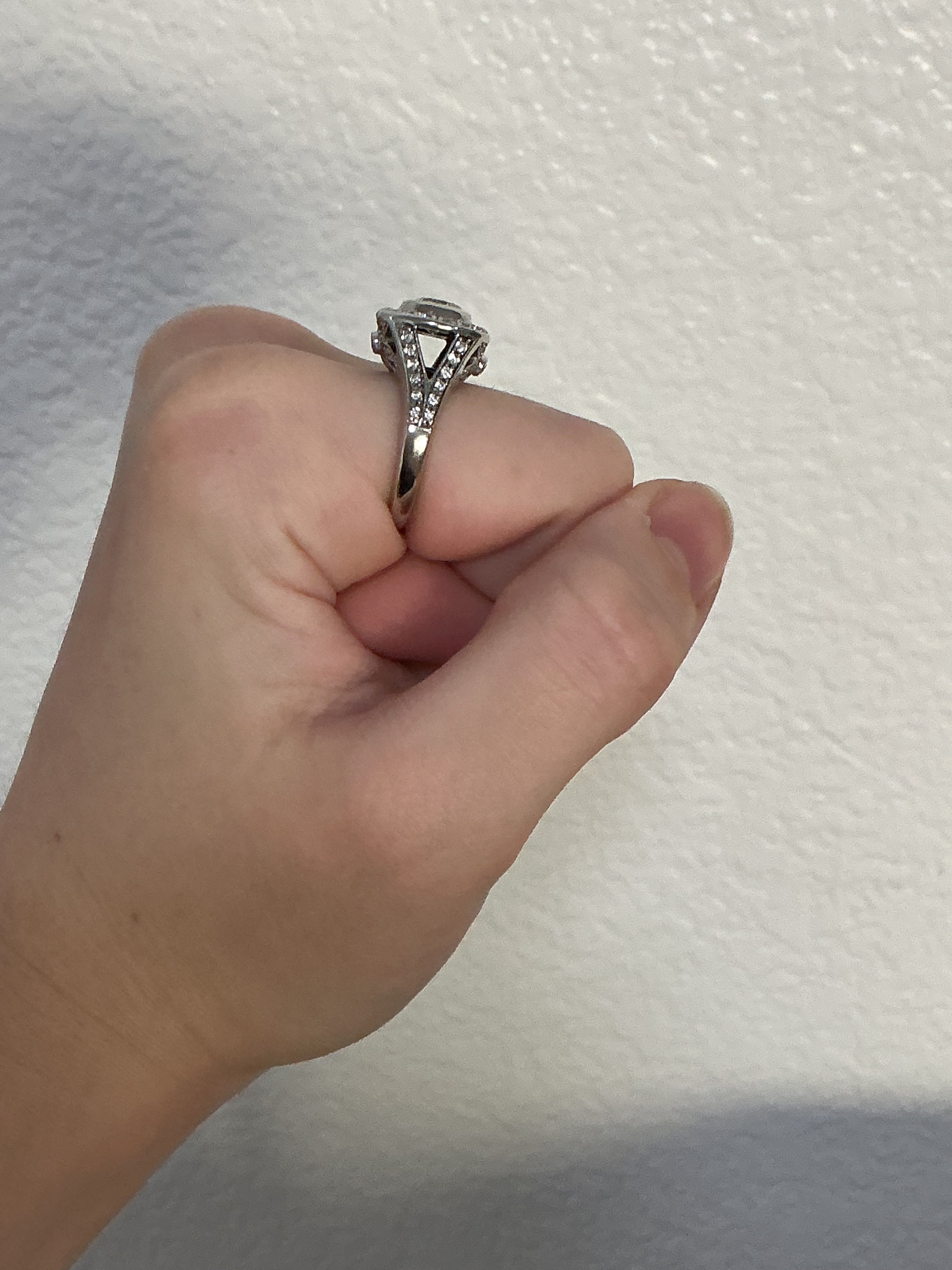 Diamond White Gold Halo Ring