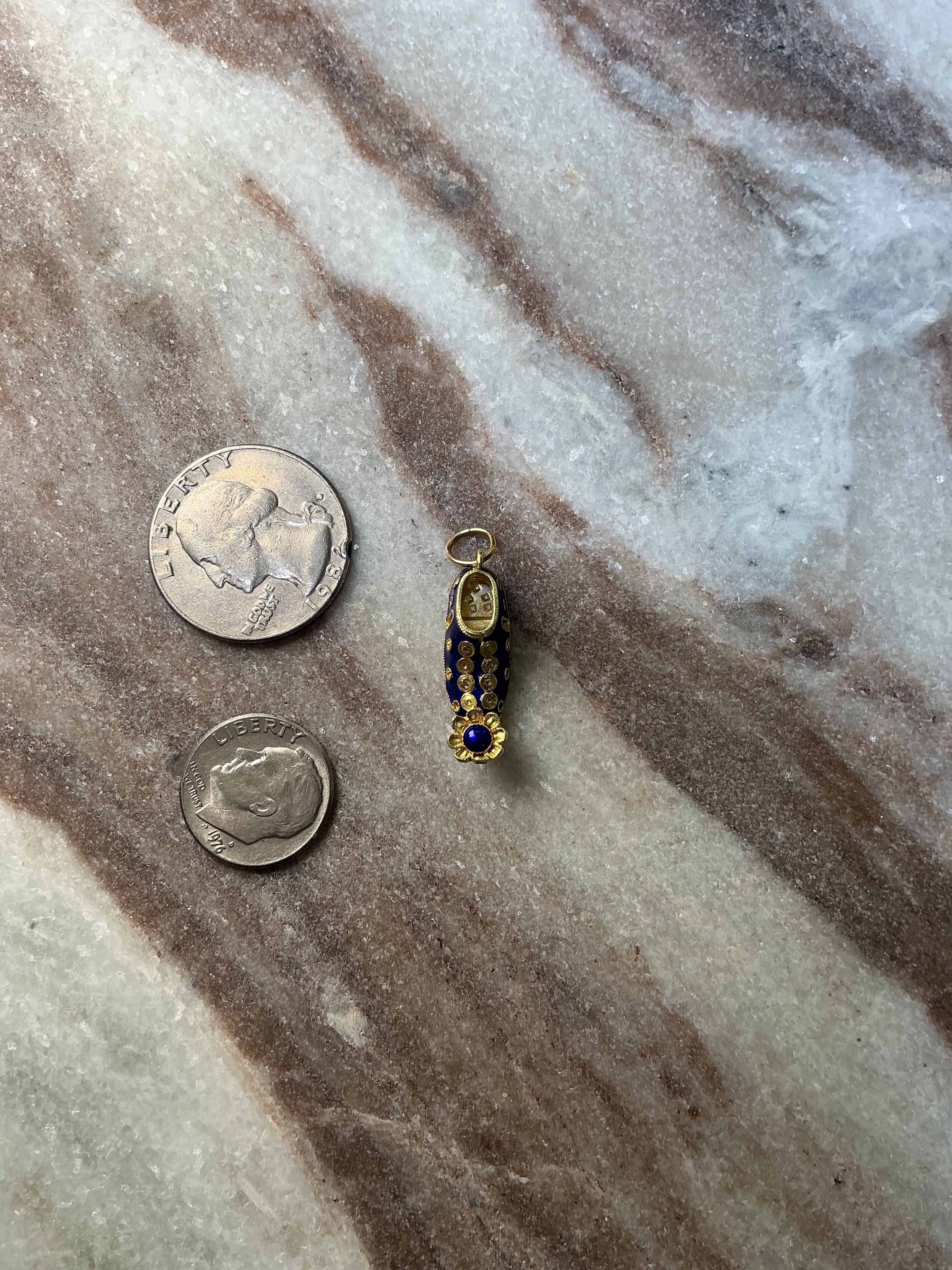 18K Gold Moroccan Slipper Charm